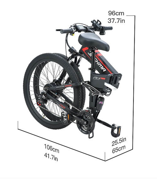 JINGHMA R3 500W 48V 12.8Ah 26 Inch Tire Electric Bicycle 40km/h Max Speed ​​70km Range 120kg Max Load with 2 Batteries