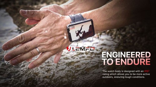 LEMFO LEM T  3+32G BLACK (ブラック） LEMFO LEM T Smart Watch IP67 Waterproof 2.86