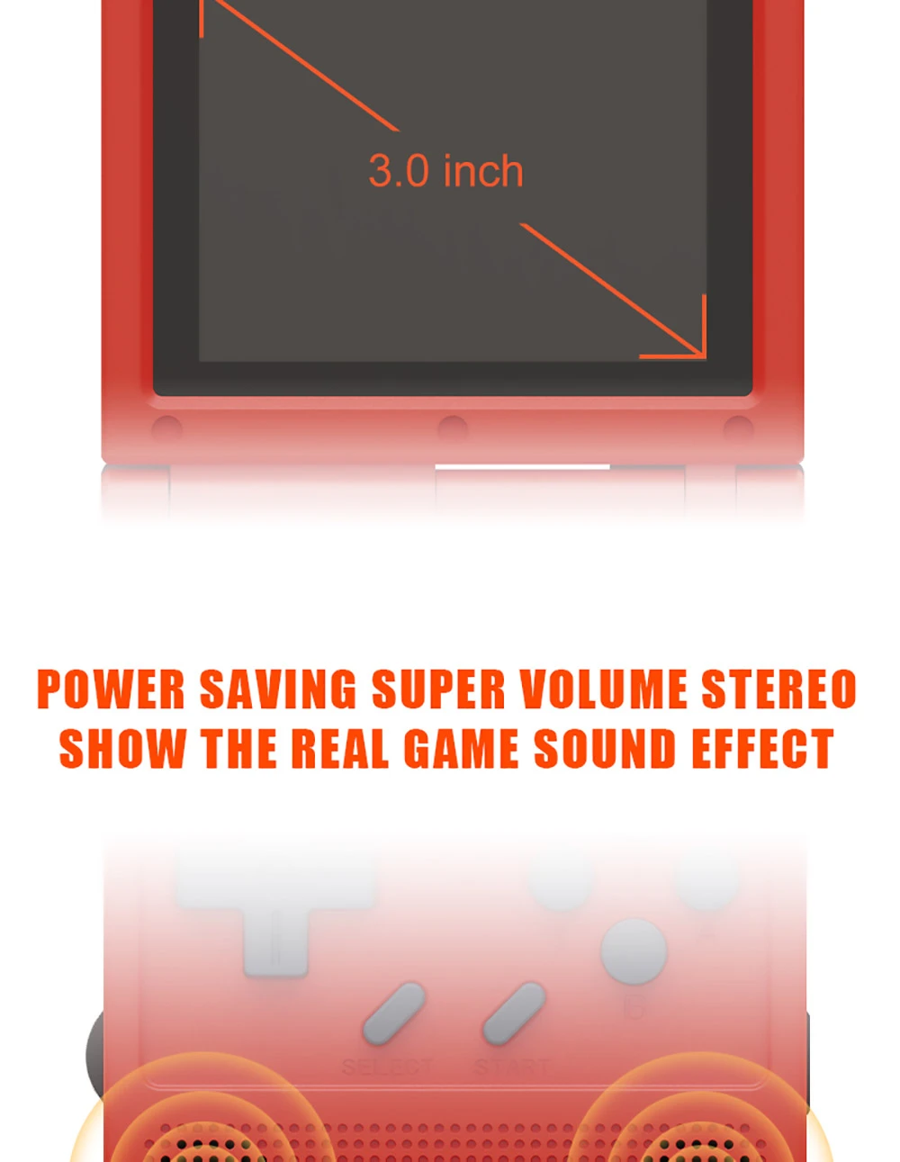 Powkiddy V90 3-Inch IPS Screen Flip Handheld Game Console 64GB Retro Dual Open System16 Simulators Kids Gift - Black
