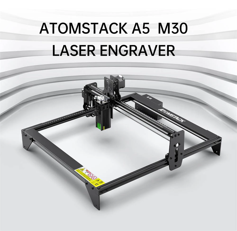 Machine de gravure laser Atomstack A5 M30 30 W, compression ultra-fine, format d'impression : 410 x 400 mm