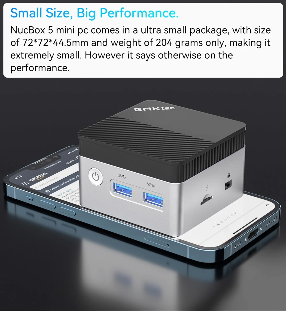 GMKTEC NucBox KB5 Windows11KミニPCインテルN4GBRAM 5105GB SSD