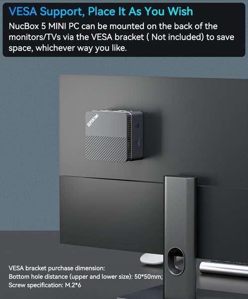 GMKTEC NucBox KB5 Windows 11 4K Mini PC intel N5105 8GB RAM 512GB SSD