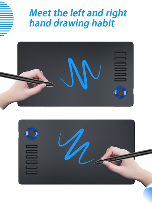 VEIKK A15Pro Drawing Tablet 10x6'' 12 Shortcut Keys Support Windows Android Mac Linux for Professional Drawing - Blue