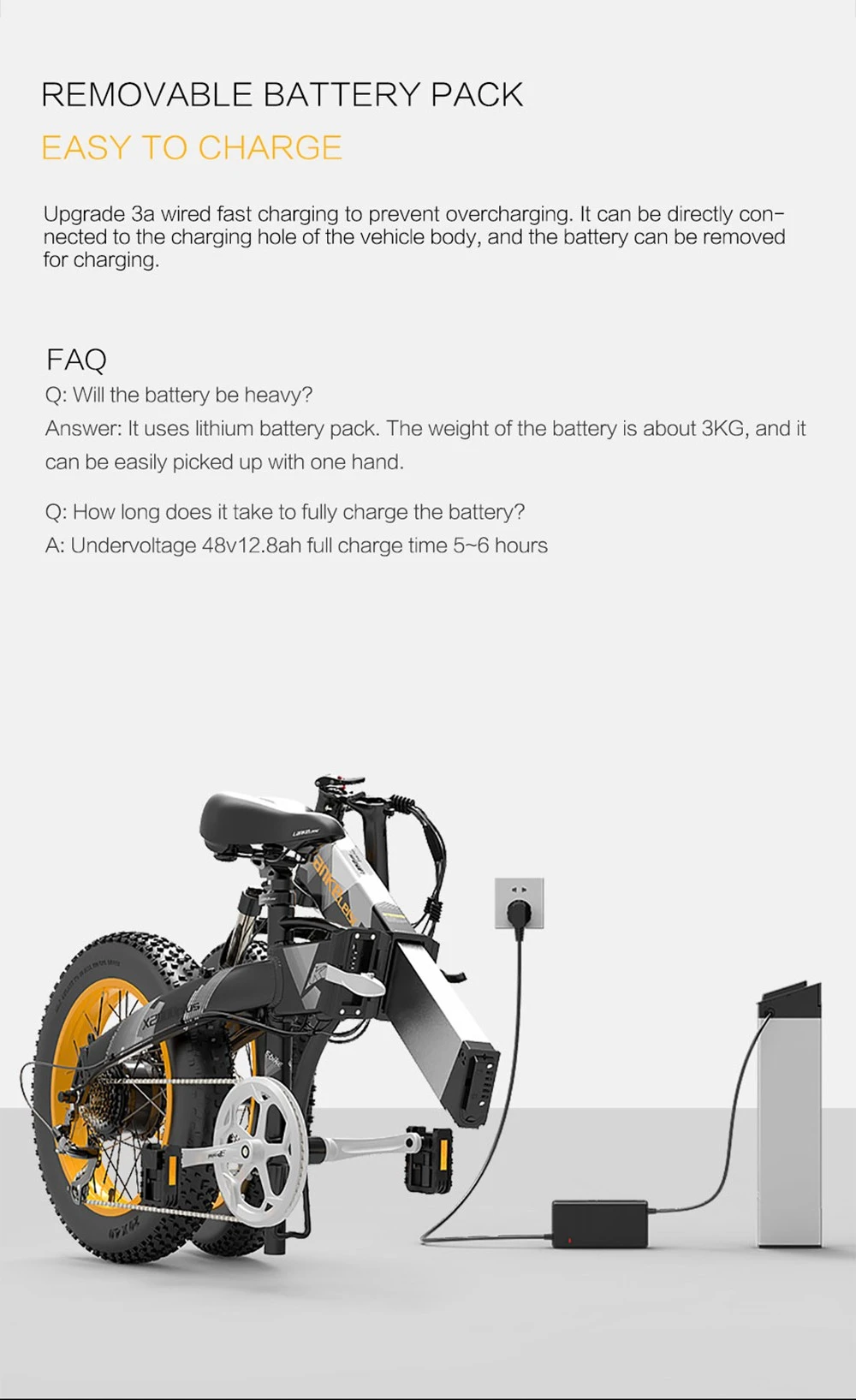 LANKELEISI X2000PLUS 10.4Ah 48V 1000W Moped Electric Bike Folding Bike 35km/h Max Speed Max Load 150kg
