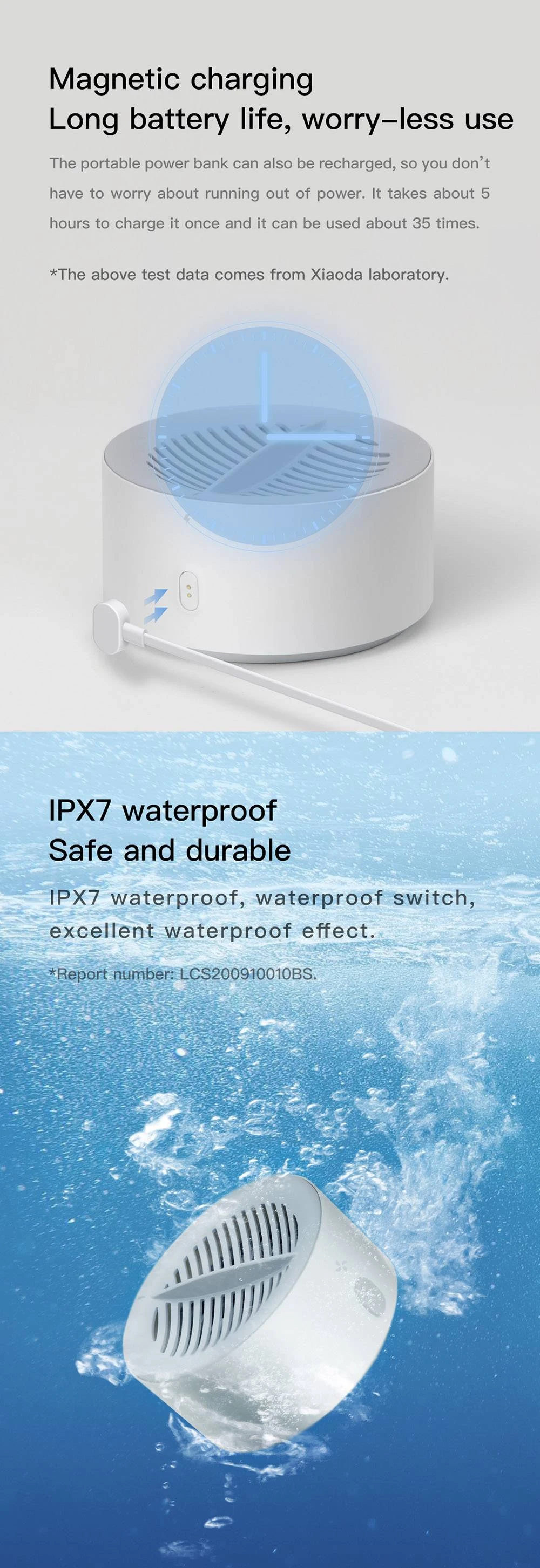 Xiaoda Portable Fruit Vegetable Washing Machine IPX7 Waterproof Rechargable Remove Reside Purifier Pwerful Removal