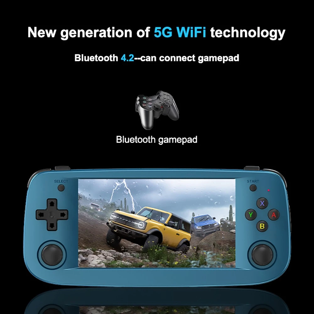 ANBERNIC RG503 Portable Game Console 1+16GB 4.95'' OLED Screen Retro WiFi Bluetooth Linux System - Blue