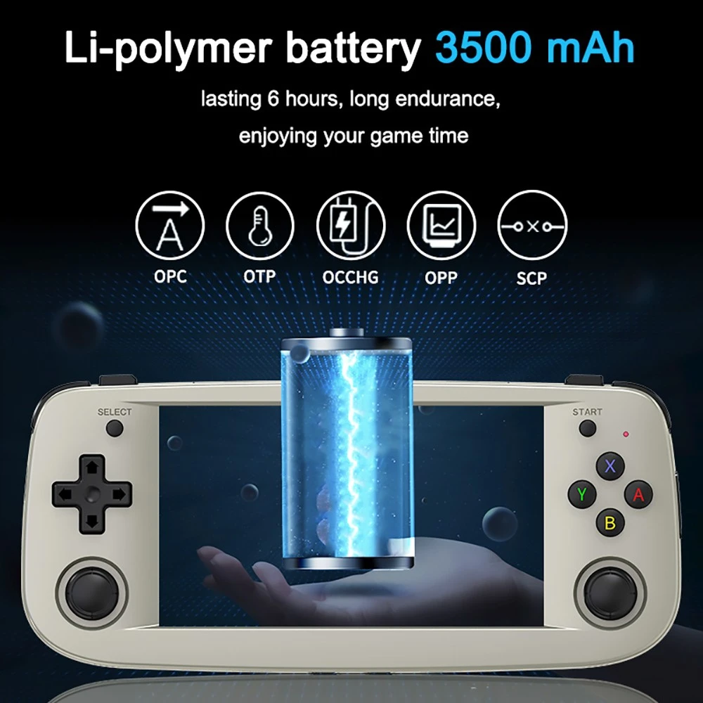 ANBERNIC RG503 Portable Game Console 1+16GB 4.95'' OLED Screen Retro WiFi Bluetooth Linux System - Grey