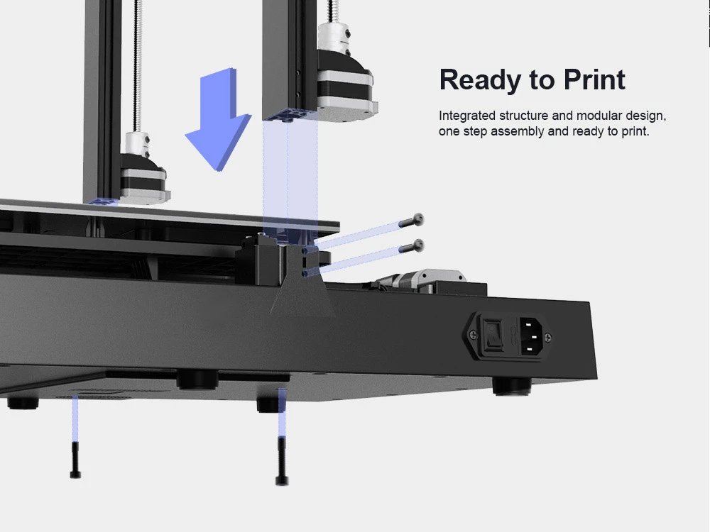 MINGDA Magician Max Modular FDM 3D Printer, Auto Leveling, Double Gears Direct Extrusion, Printing Size 320*320*400mm