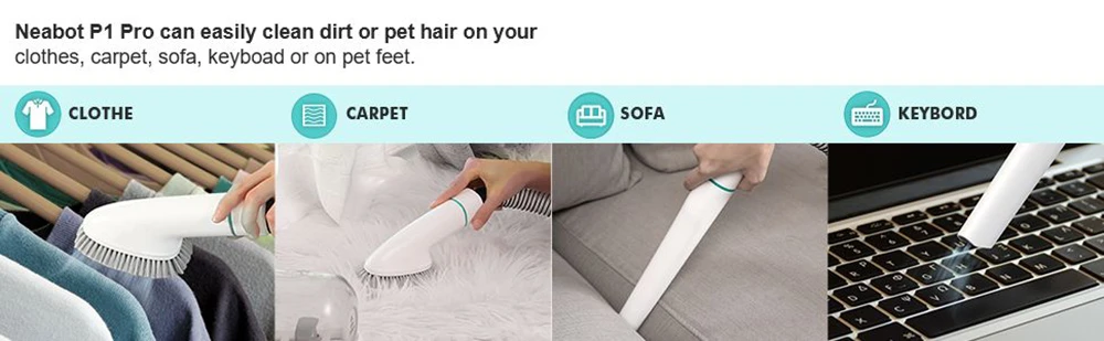 Neabot P1 Pro Dog Clipper with Pet Hair Vacuum Cleaner, Professional Pet Grooming Set with 5 Proven Care Tools