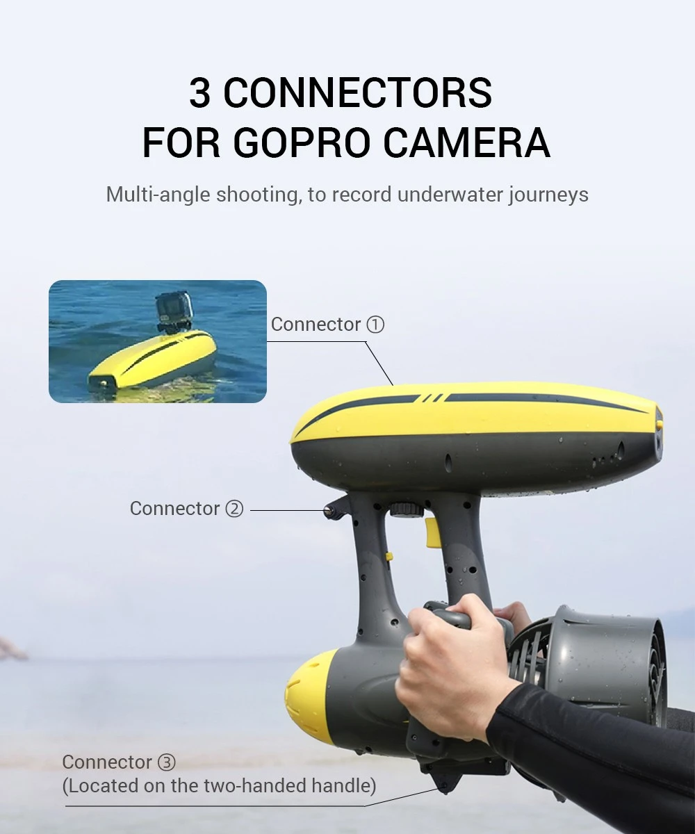 SMACO 2-in-1 600W Electric Underwater Propeller Two Speed Booster Diving Scuba Booster