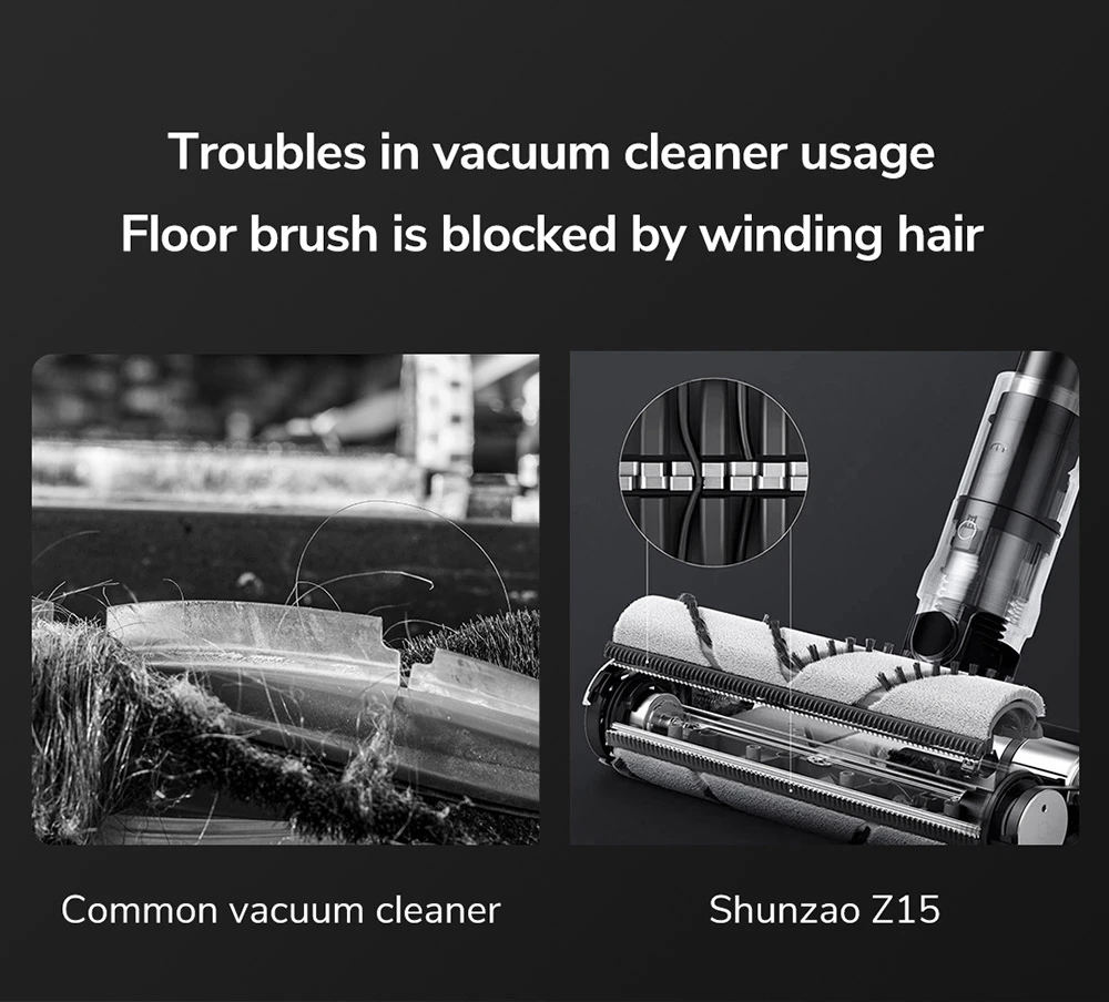 Shunzao Z15 Handheld Vacuum Cleaner 30KPa Powerful Suction 210AW Brushless Motor 60 Minute Run Time LED Display