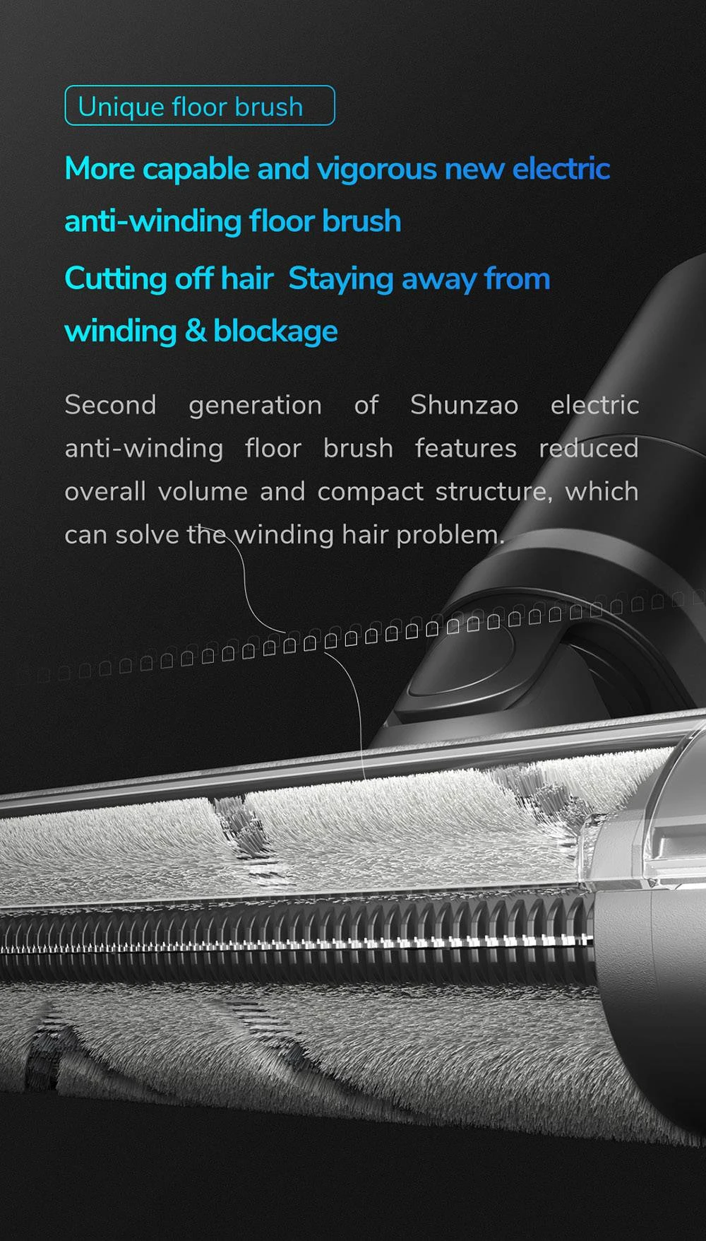 Shunzao Z15 مكنسة كهربائية محمولة 30KPa شفط قوي 210 وات محرك بدون فرش 60 دقيقة وقت تشغيل شاشة LED