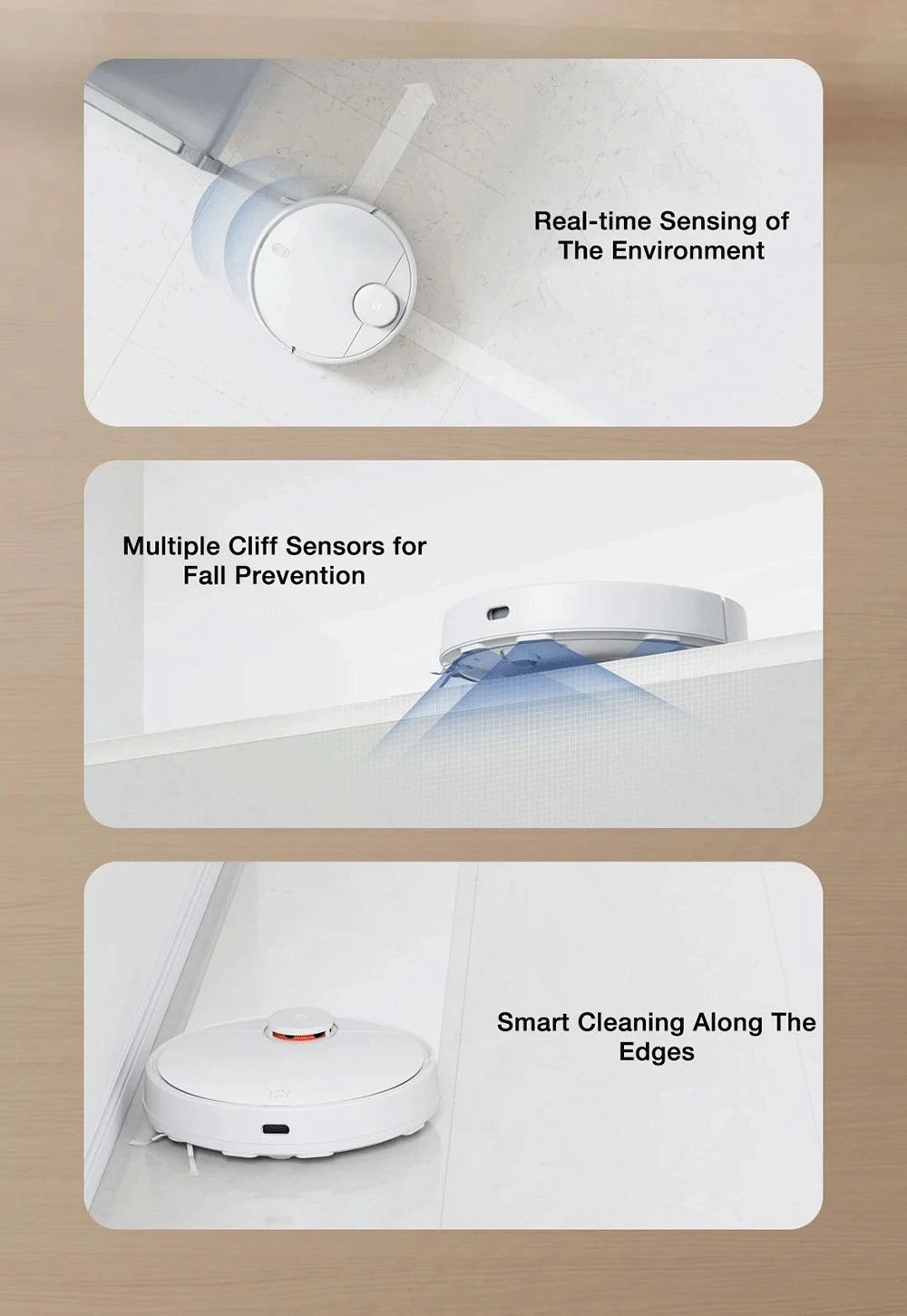 Xiaomi Mijia 3C Smart Robot Vacuum Cleaner Sweeping Mopping LDS Navigation 4000Pa Suction 2600mAh with APP Control