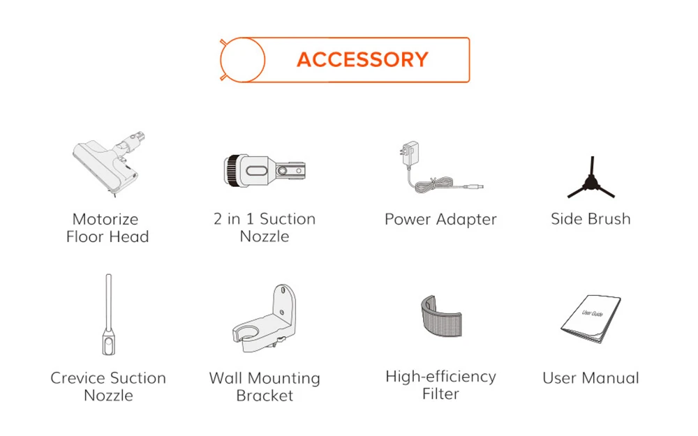 EASINE by ILIFE G80 Cordless Stick Vacuum Cleaner, Handheld Wireless Vacuum, 22Kpa Suction, LED Display, 45mins Runtime
