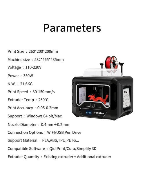QIDI TECH i Mates 3D Printer