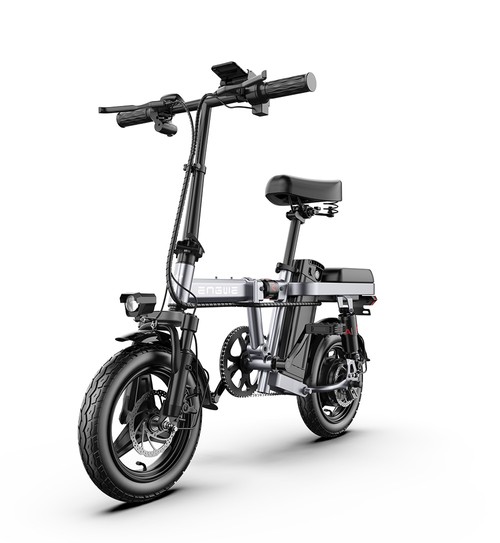 ENGWE T14 Folding Electric Bicycle 14 Inch Tire 350W Brushless Motor 48V 10Ah Battery 25km/h Max Speed ​​- Gray