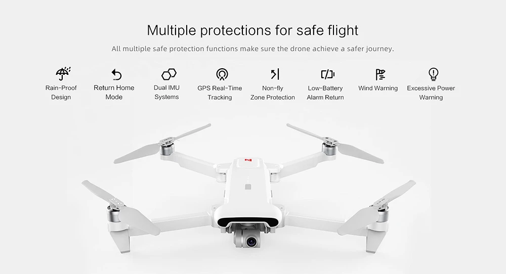 FIMI X8 SE 2022 V2 RC Quadcopter 10km FPV with 3-axis Gimbal 4K Camera HDR GPS, With Megaphone - 2 Batteries
