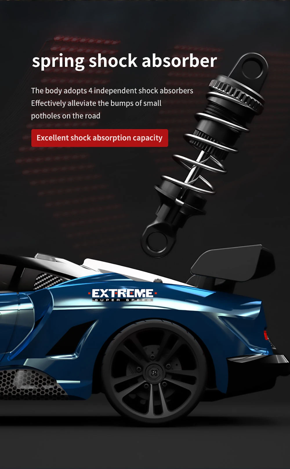 JJRC Q117 F 1:16 2.4G 4WD 35KM/H Drift Car Full Proportional Control with Angle Head Light - Red