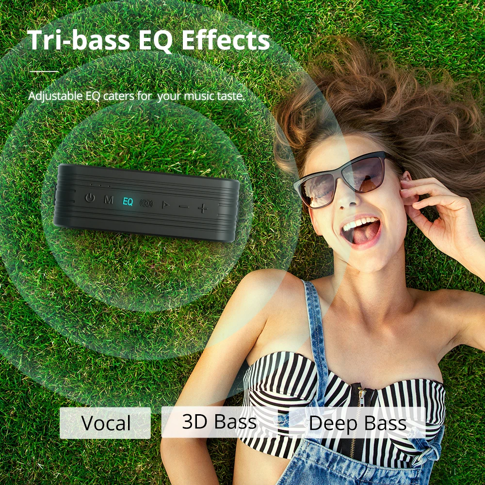 Tronsmart Force Max 80W Portable Outdoor Speaker, Tri-frequency Audio, 2.2 Channel,TWS, Tri-bass EQ Effects, Max 13H Playtime, IPX6, Built-in Powerbank, Portable Strap for Outdoor Activities