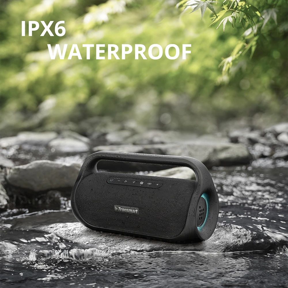 Tronsmart Bang Mini 50W Portable Party Speaker, SoundPulse Audio,  Bluetooth 5.3, 15H Playtime, NFC, IPX6 Waterproof