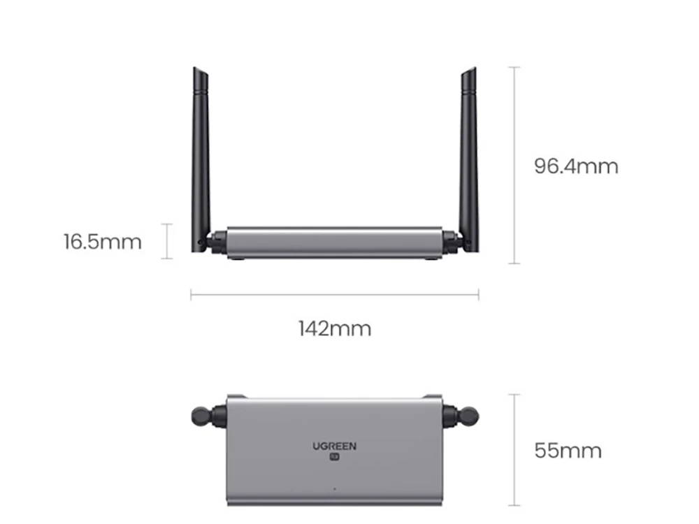 Ugreen беспроводной удлинитель HDMI, комплект видеопередатчика и приемника 5G 50M, передает ключ дисплея для ТВ-ПК, монитора PS5/4