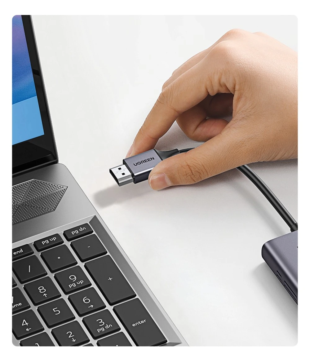 Ugreen беспроводной удлинитель HDMI, комплект видеопередатчика и приемника 5G 50M, передает ключ дисплея для ТВ-ПК, монитора PS5/4