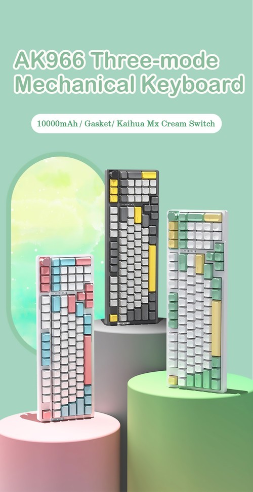 Ajazz AK966 96 Keys Hot Swappable Gasket Gaming Keyboard