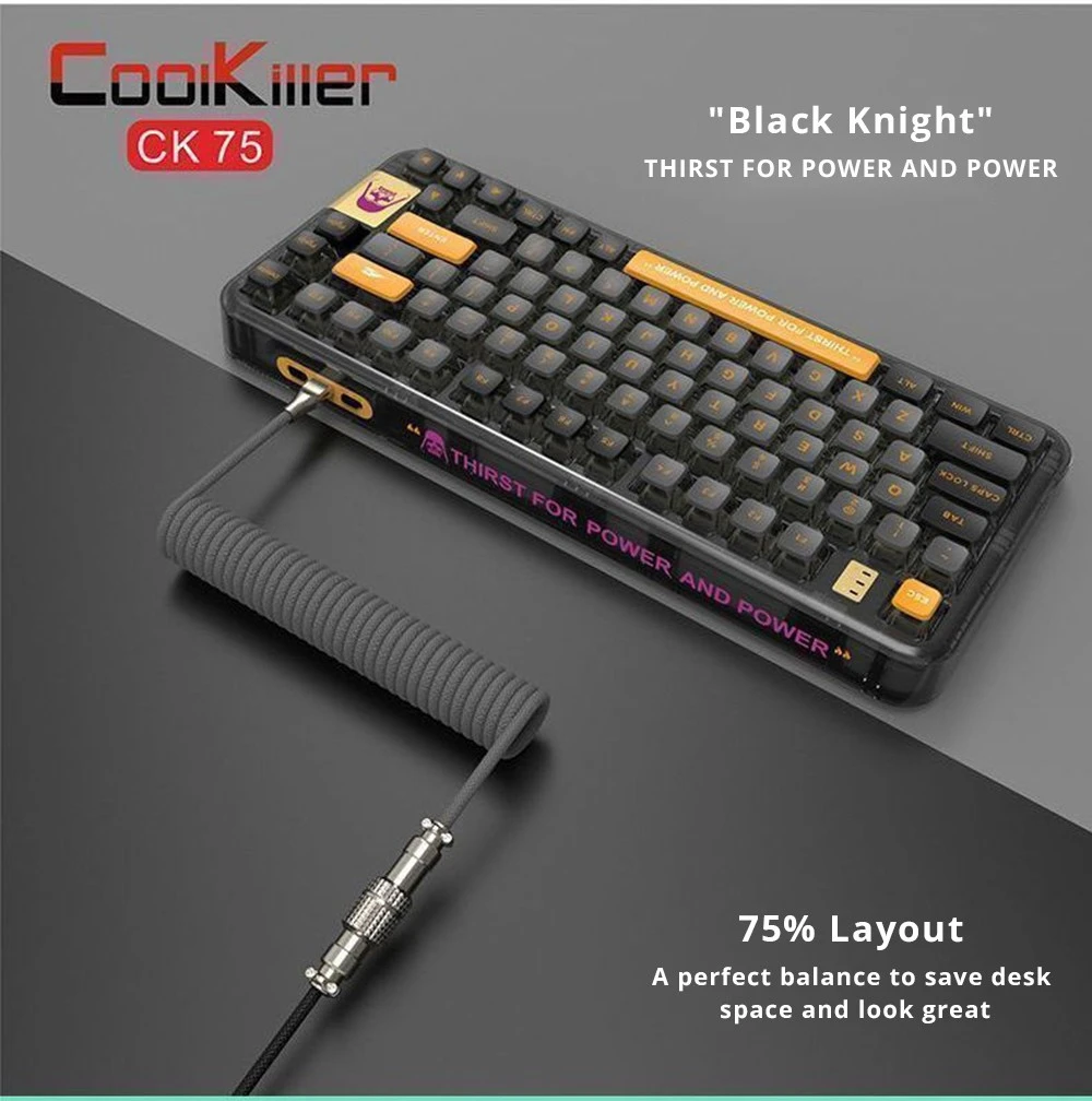 CoolKiller CK75 75% 80Keys ガスケット メカニカル キーボード