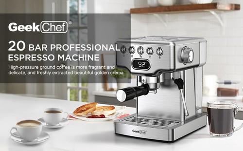 Geek Chef GCF20E 20 Bar Espresso Maker Coffee Machine