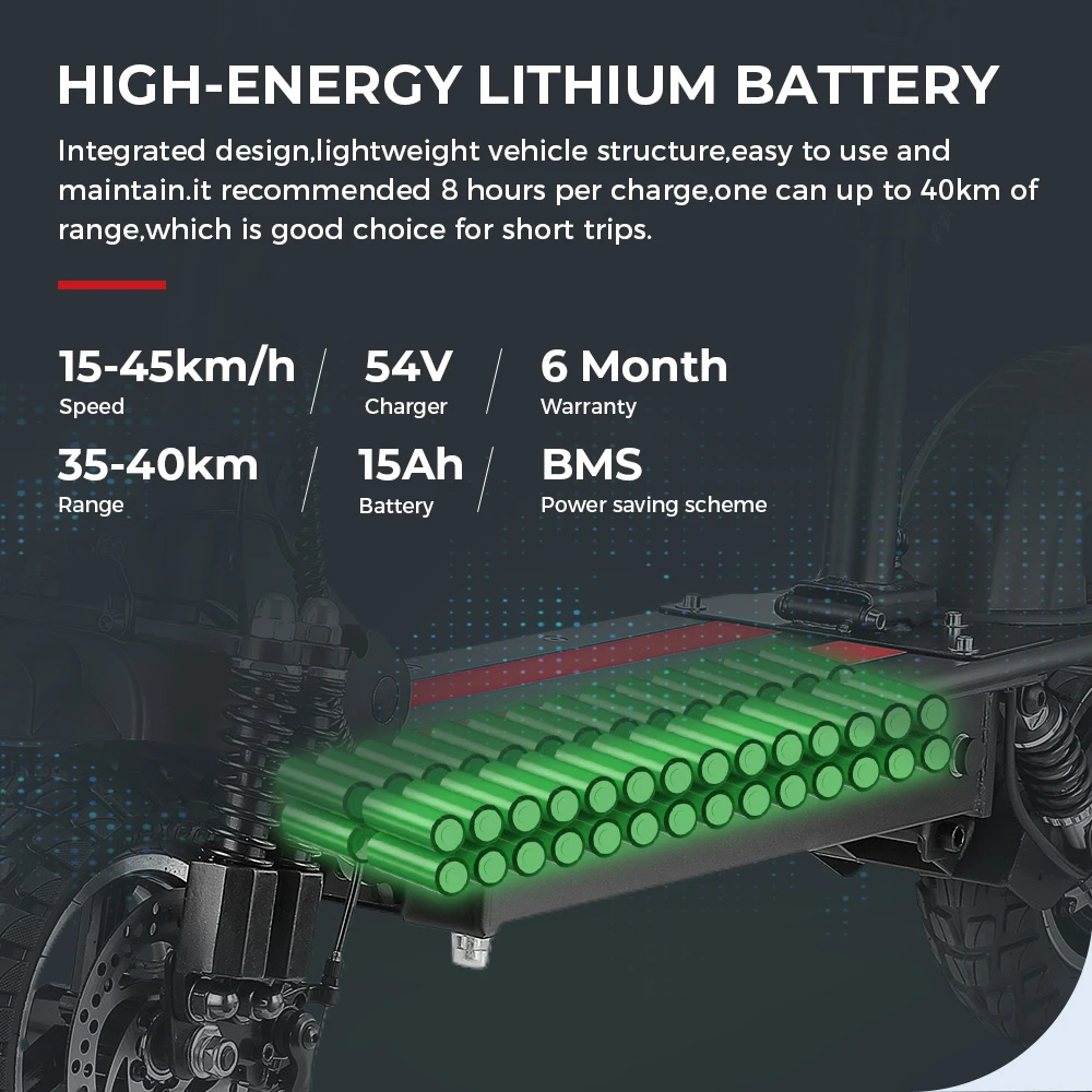 iScooter iX5 Electric Scooter with Seat 10'' Anti-skid Off Road Pneumatic Tire 600W Motor 15Ah Battery 45km/h Top Speed