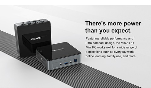 GEEKOM MiniAir 11 MiNi PC intel 11th Gen Celeron N5095 8GB