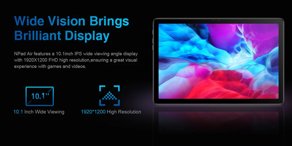 N-one NPad Air Tablet 4G LTE 10.1'' 1920x1200 FHD IPS Screen UNISOC Tiger T310 2.0GHz Quad Core CPU Android 11 4GB+64GB 2.4/5GHz WiFi 2MP+5MP Dual Camera Built in GPS BDS GLONASS Galileo Support A-GPS BT5.0 Type-C 6200mAh Battery Multi-language Grey