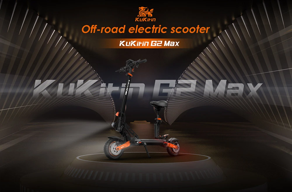KUKIRIN G2 MAX Scooter électrique 10*2.75 '' pneus pneumatiques tout-terrain 1000W moteur 48V 20Ah batterie 80km portée 3 vitesses