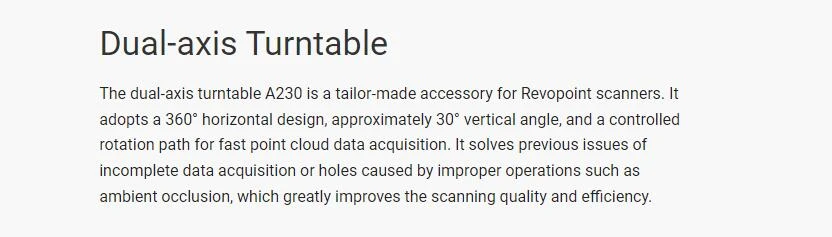 Revopoint MINI 3D Scanner Blue Light Precision 0.02mm, MINI Dual-Axis Turntable Combo - EU