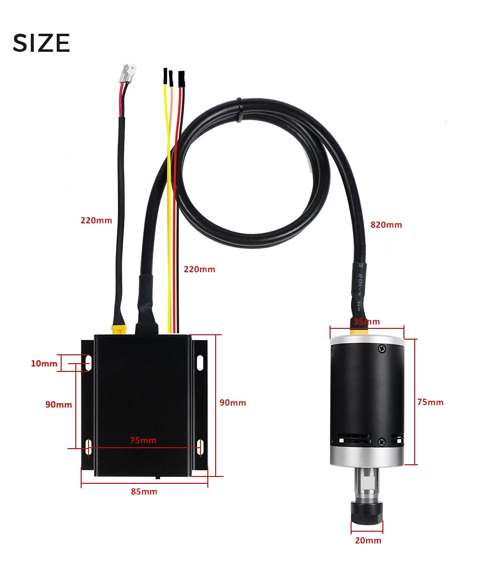 TWO TREES CNC Engraving Machine 10000 RPM Brushless DC 24V Motor Drive Board Kit for 3018 Pro Engraver