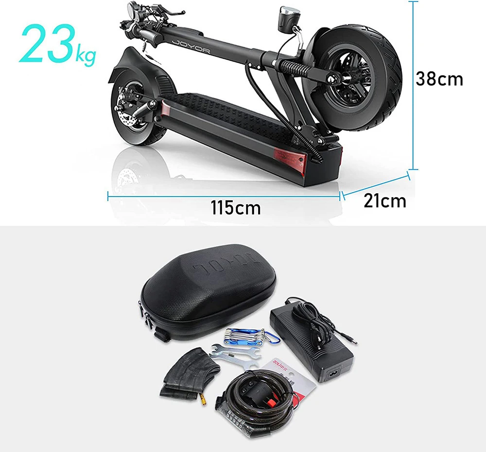 JOYOR Y6-S Scooter électrique 18Ah batterie 500W moteur jusqu'à 70KM plage de kilométrage roue de 10 pouces 40Km/h vitesse maximale