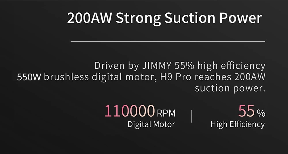 JIMMY H9 Pro Cordless Handheld Flexible Vacuum Cleaner with 200AW Powerful Suction, 600W Motor, 80 Minutes Run Time, Ultra-low noise for cleaning floors, furniture by Xiaomi - Gold