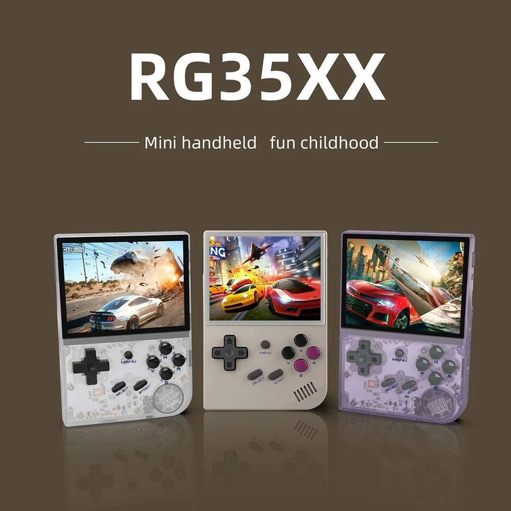 ANBERNIC RG35XX pelikonsoli 64GB 5000 Games - harmaa