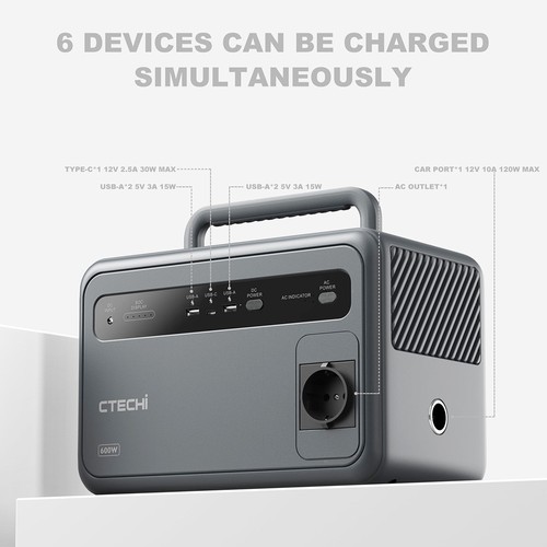 CTECHi GT600 600W 384Wh Portable Power Station