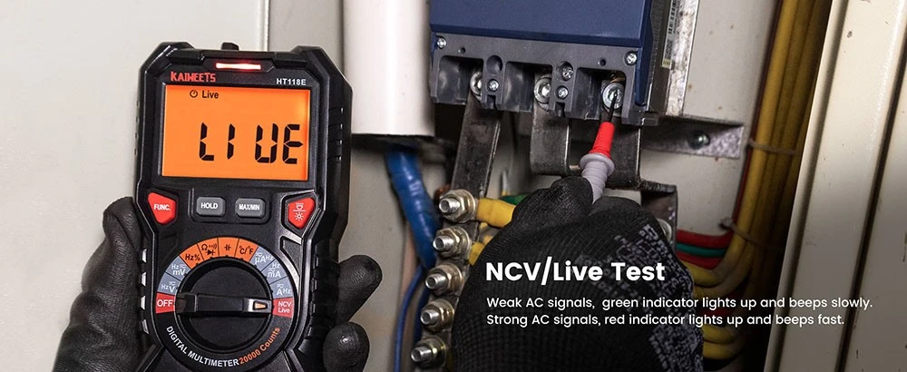 KAIWEETS HT118E Digital Multimeter - TRMS 20000 Counts, 2.7" LED Display, AC/DC Auto-Ranging