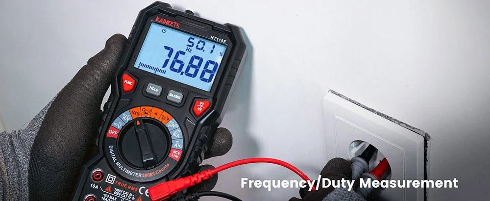KAIWEETS HT118E Digital Multimeter - TRMS 20000 Counts, 2.7" LED Display, AC/DC Auto-Ranging