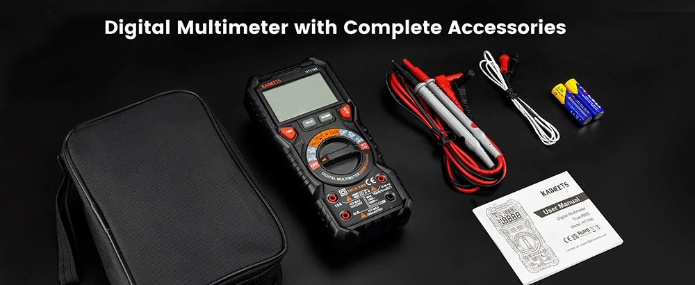 KAIWEETS HT118E Digital Multimeter - TRMS 20000 Counts, 2.7" LED Display, AC/DC Auto-Ranging