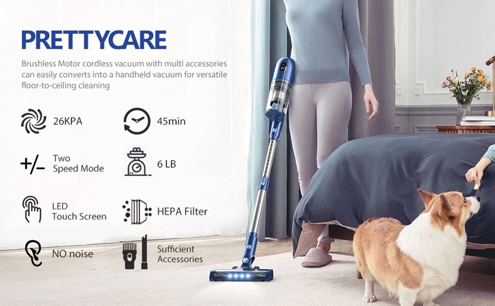 The PRETTYCARE P1 upright vacuum cleaner is very strong, looks good and is also cheap