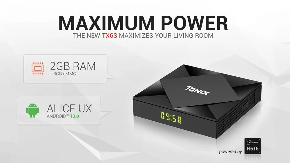 TANIX TX6S TV Box doboz