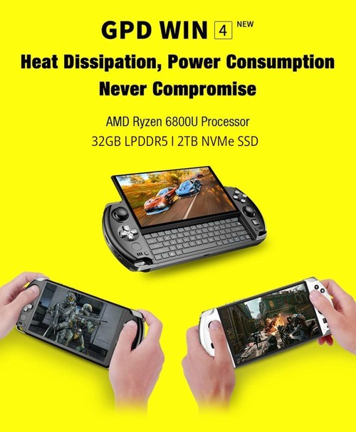 GPD Win4 (6800U/32GB/2TB) おまけ付き GPD WIN 4 Gaming Laptop Handheld 32GB 2TB White US
