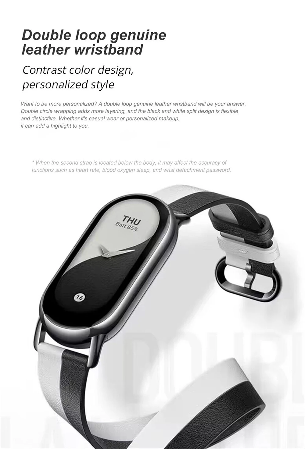 Xiaomi Mi Band 8 Smart Bracelet 1.62'' AMOLED Screen Blood Oxygen Heart Rate Monitor, Fitness Tracker  Chinese Version - Black