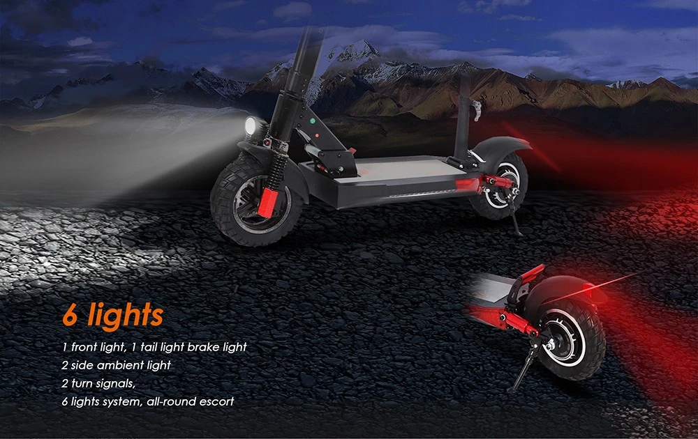 KugooKirin M4 PRO Faltbarer Elektroroller, verbesserte Version, 10-Zoll-Offroad-Reifen, bürstenloser 500-W-Motor, 48-V-18-Ah-Akku, 3 Geschwindigkeitsmodi, Doppelscheibenbremse, Höchstgeschwindigkeit 45 km/h, LED-Anzeige, 70 km Reichweite, mit Sitz, abnehmbarem Sattel – Schwarz