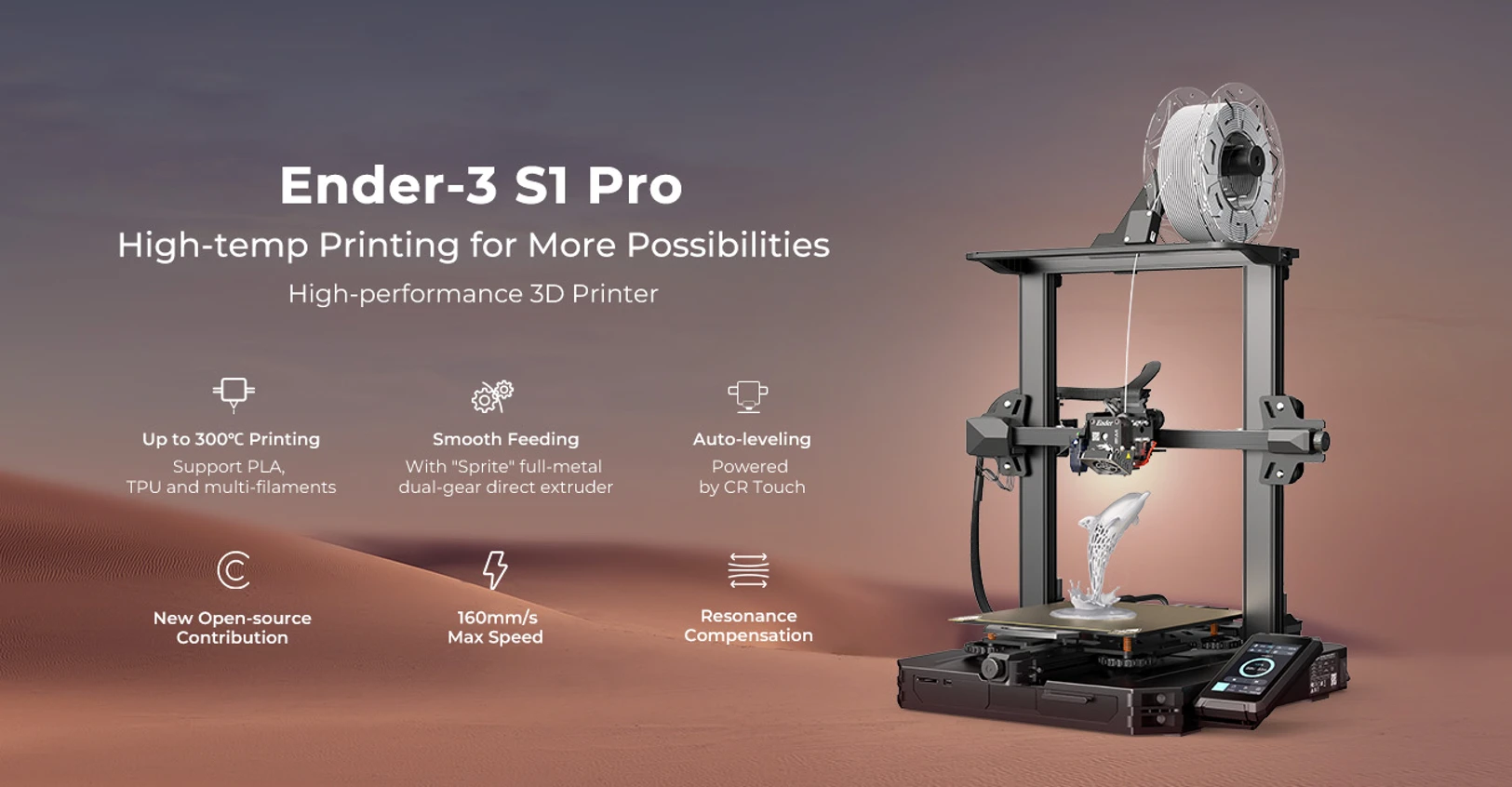 Imprimante 3D Creality Ender 3 S1 à nivellement automatique 