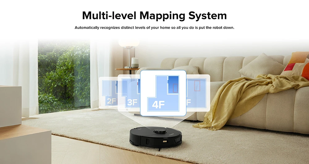 Roborock S7 Max Ultra Robot Vacuum Cleaner, 5500Pa Suction, Auto Drying, Self-Cleaning & Emptying, VibraRise Mopping, Reactive Tech Obstacle Avoidance, Fast & Off-peak Charging - Black
