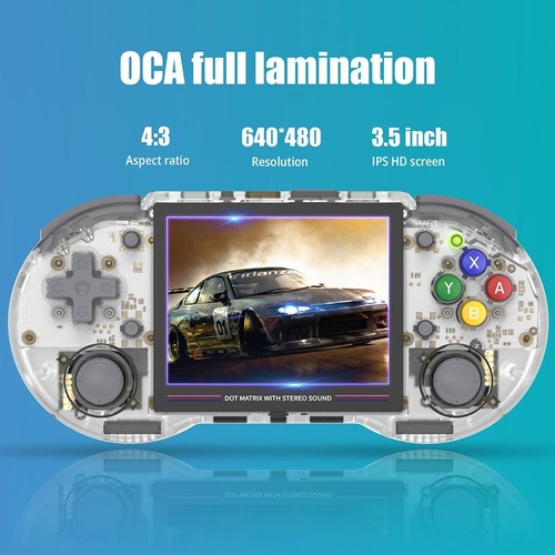 ANBERNIC RG353PS Game Console 128GB TF Card White Transparent